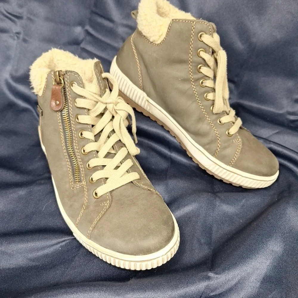 Remonte Dorndorf 8.5 Ankle Boots Hiking Waterproof Leather Zip Fleece 8 1/2 , 40